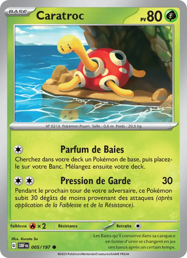 Caratroc – carte Pokémon TCG Commune n°005