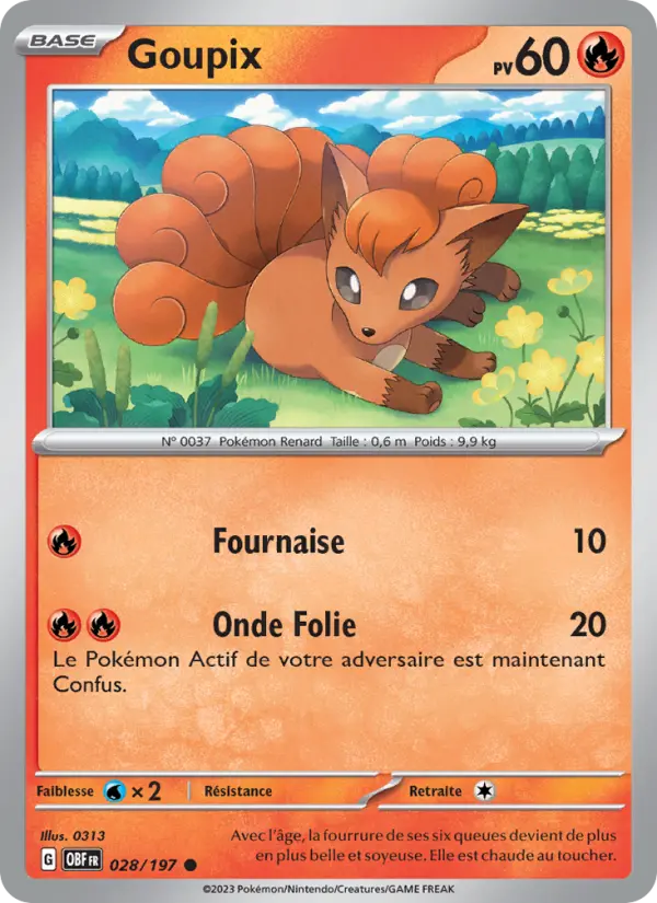 Goupix – carte Pokémon TCG Commune n°028