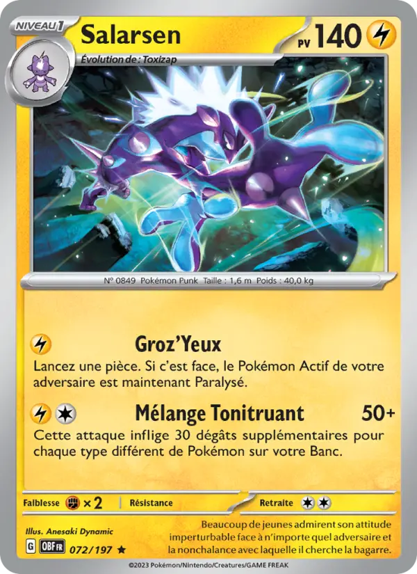 Salarsen – carte Pokémon TCG Rare n°072