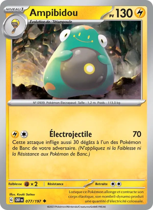 Ampibidou – carte Pokémon TCG Peu Commune n°077