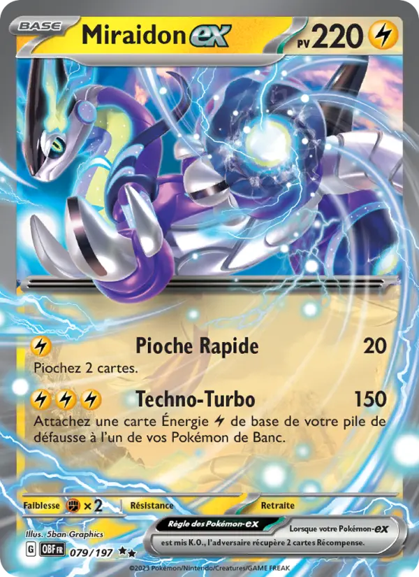 Miraidon-ex – carte Pokémon TCG Double rare n°079