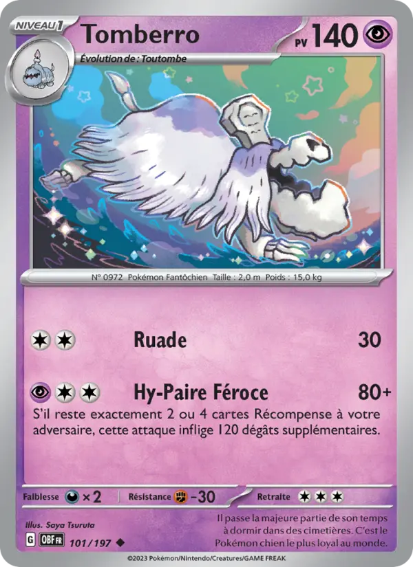 Tomberro – carte Pokémon TCG Peu Commune n°101