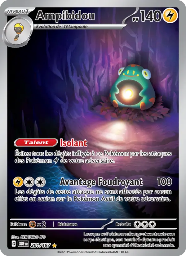 Ampibidou – carte Pokémon TCG Illustration rare n°201