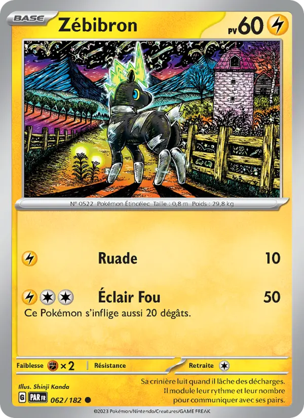 Zébibron – carte Pokémon TCG Commune n°062
