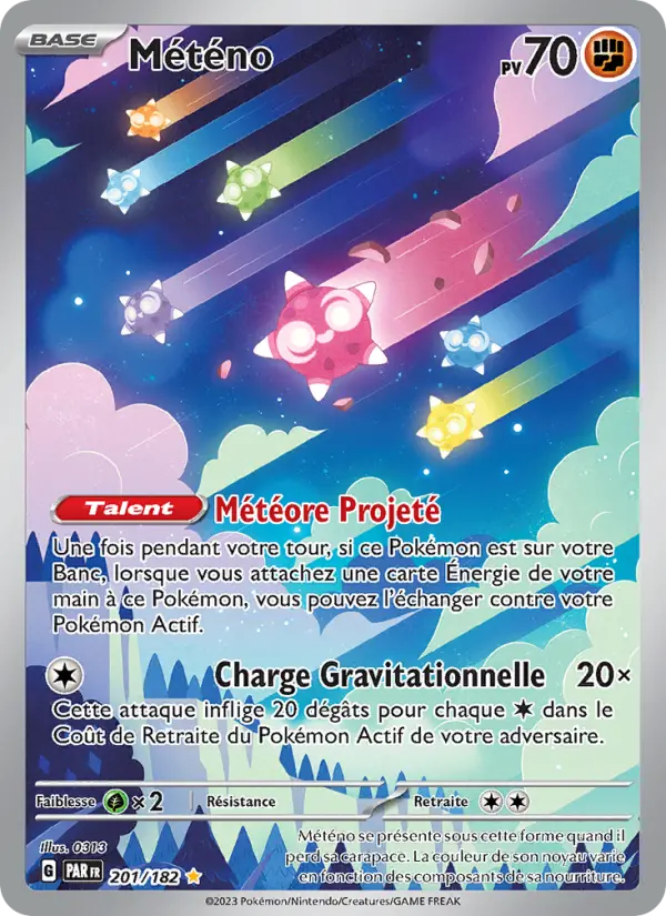 Météno – carte Pokémon TCG Illustration rare n°201