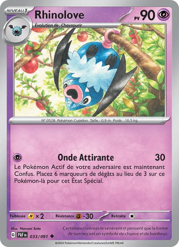 Rhinolove – carte Pokémon TCG Peu Commune n°033