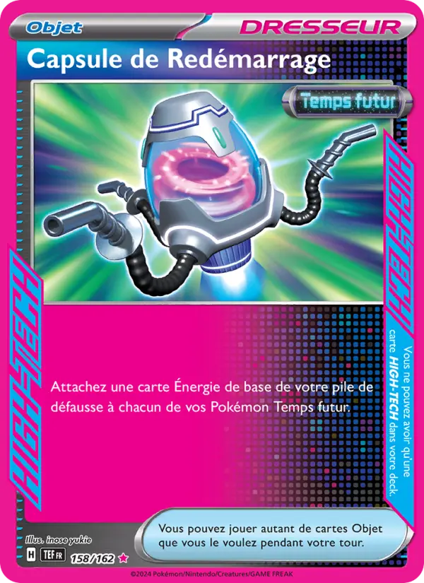 Capsule de Redémarrage – carte Pokémon TCG HIGH-TECG rare n°158