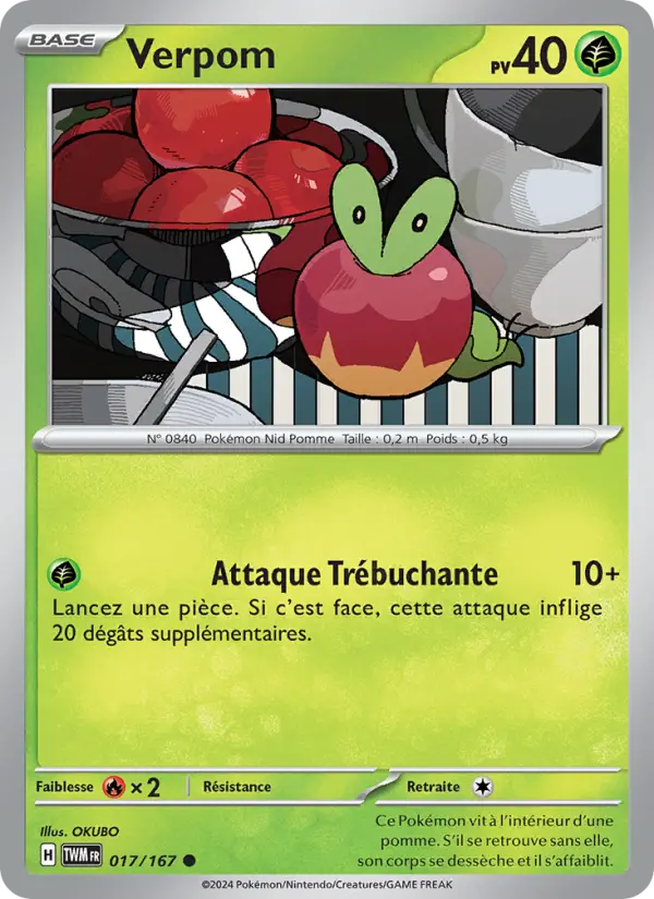 Verpom – carte Pokémon TCG Commune n°017