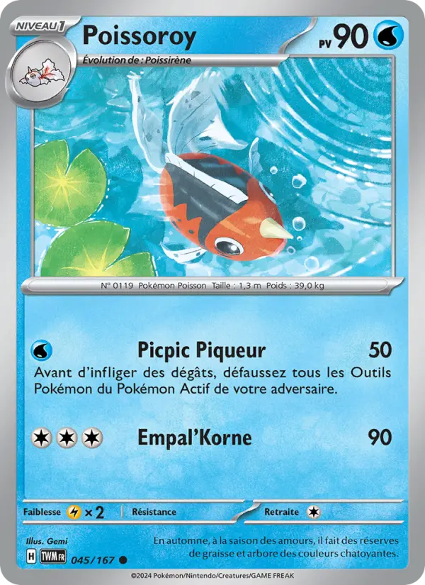 Poissoroy – carte Pokémon TCG Commune n°045