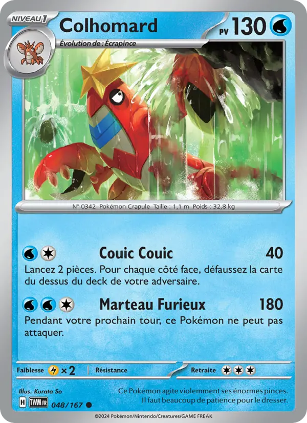 Colhomard – carte Pokémon TCG Commune n°048