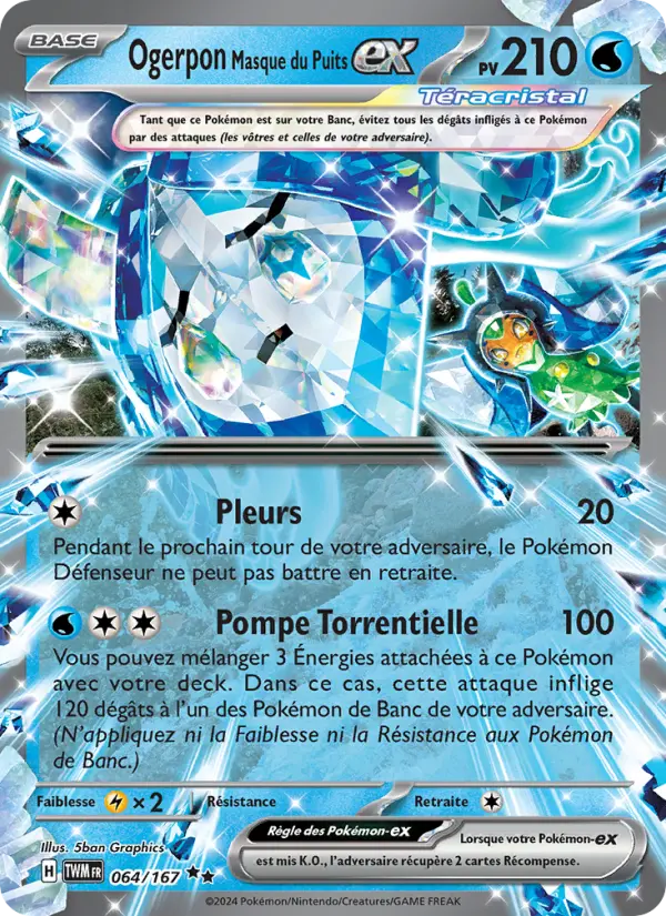 Ogerpon Masque du Puits-ex – carte Pokémon TCG Double rare n°064