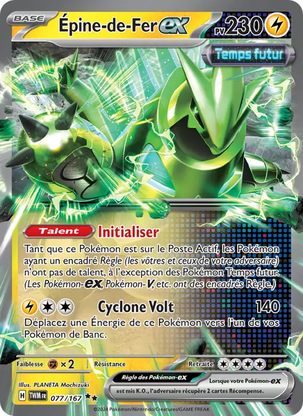 Épine-de-Fer-ex – carte Pokémon TCG Double rare n°077