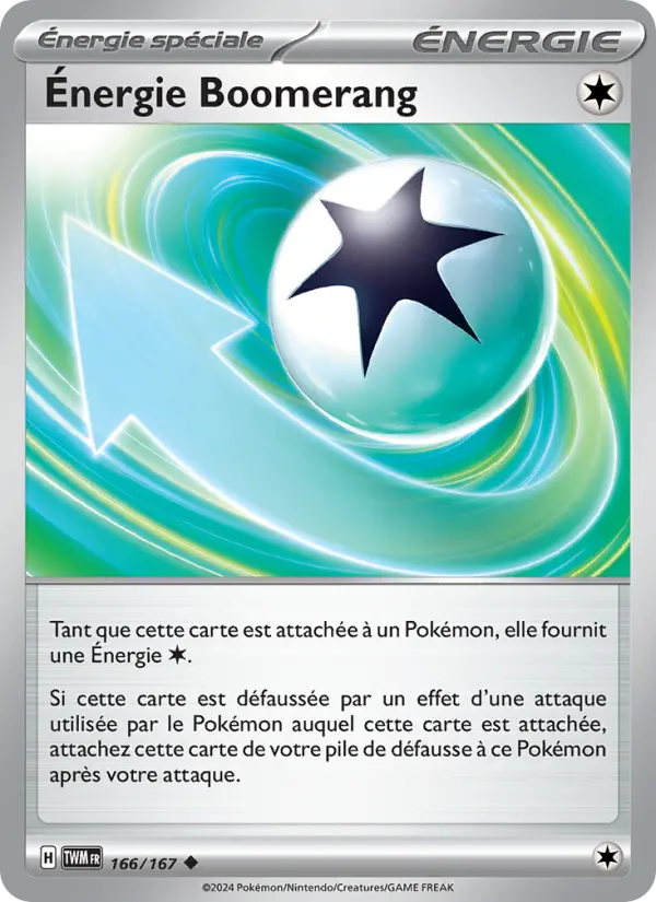 Énergie Boomerang – carte Pokémon TCG Peu Commune n°166