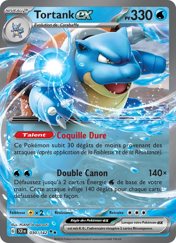 Tortank-ex – carte Pokémon TCG Double rare n°030