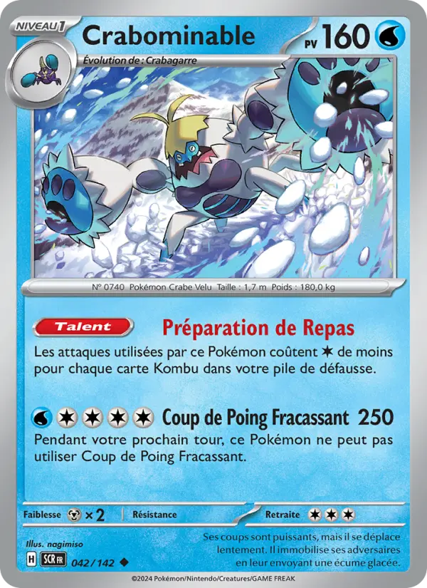 Crabominable – carte Pokémon TCG Peu Commune n°042