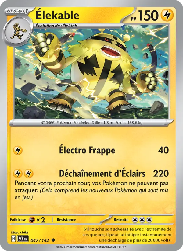 Élekable – carte Pokémon TCG Peu Commune n°047