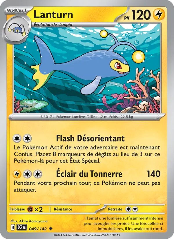 Lanturn – carte Pokémon TCG Peu Commune n°049