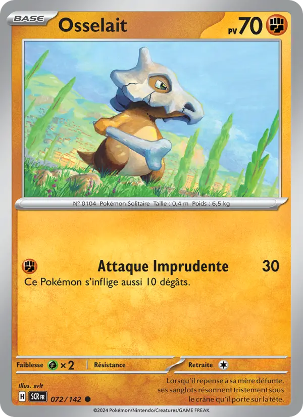 Osselait – carte Pokémon TCG Commune n°072
