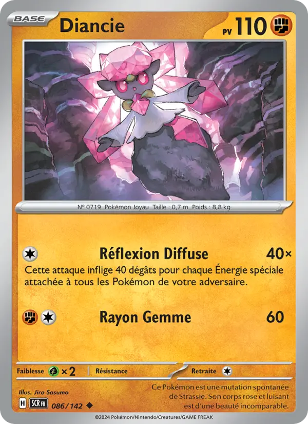 Diancie – carte Pokémon TCG Peu Commune n°086
