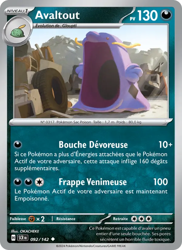 Avaltout – carte Pokémon TCG Peu Commune n°092