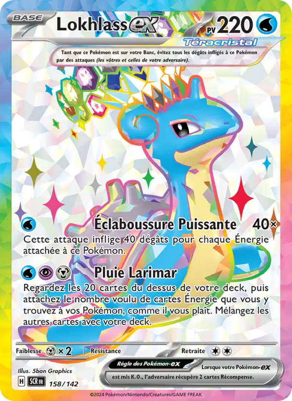 Lokhlass-ex – carte Pokémon TCG Ultra Rare n°158