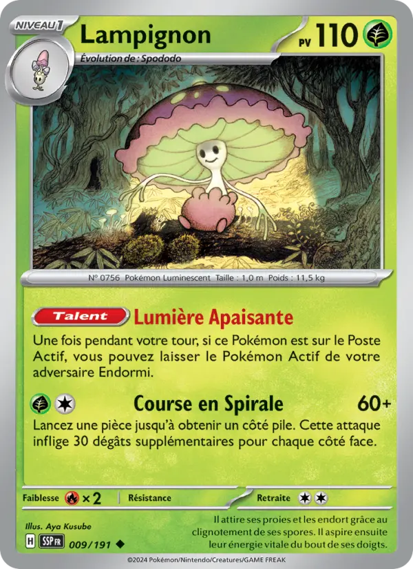 Lampignon – carte Pokémon TCG Peu Commune n°009