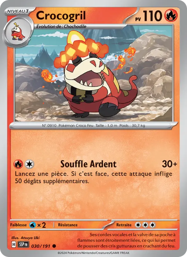 Crocogril – carte Pokémon TCG Commune n°030