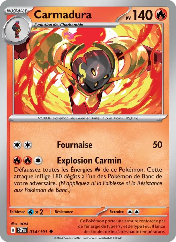 Carmadura – carte Pokémon TCG Peu Commune n°034