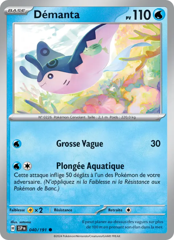 Démanta – carte Pokémon TCG Commune n°040