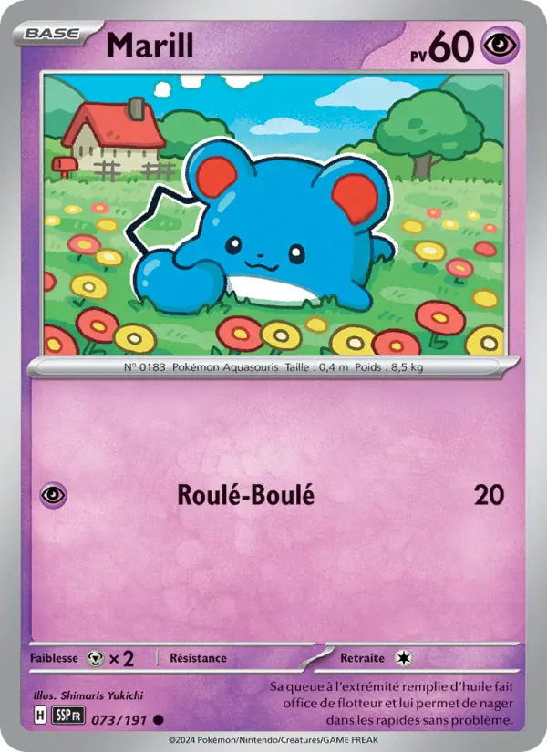 Marill – carte Pokémon TCG Commune n°073