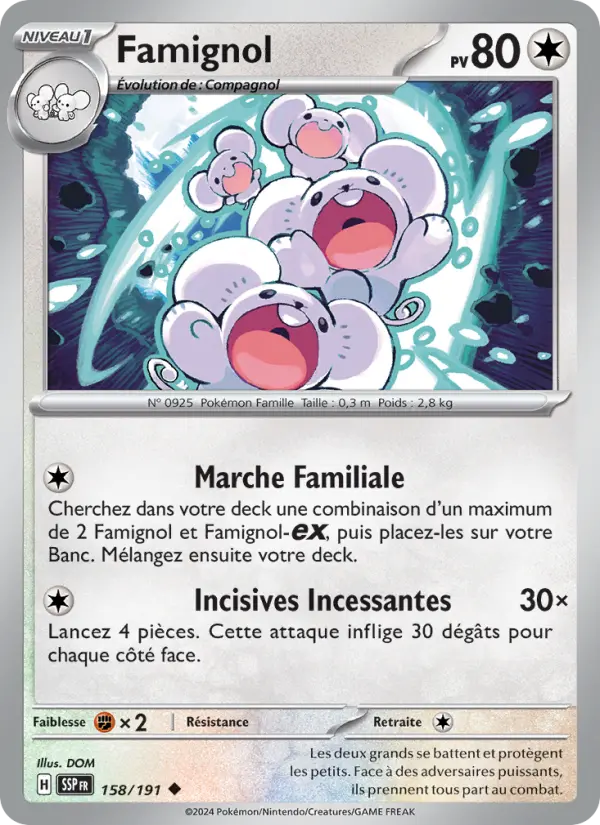 Famignol – carte Pokémon TCG Peu Commune n°158