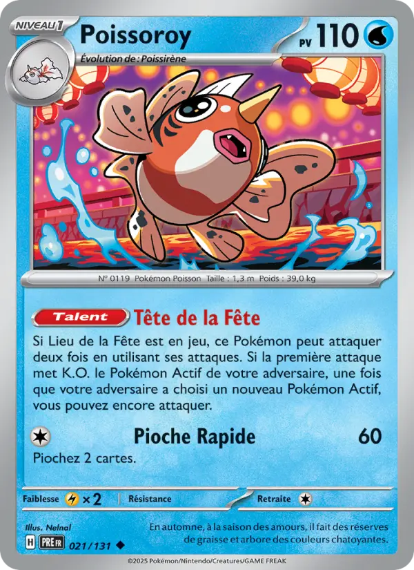 Poissoroy – carte Pokémon TCG Peu Commune n°021