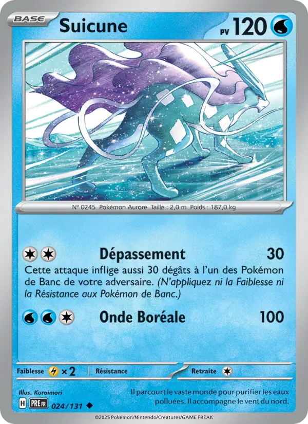 Suicune – carte Pokémon TCG Peu Commune n°024