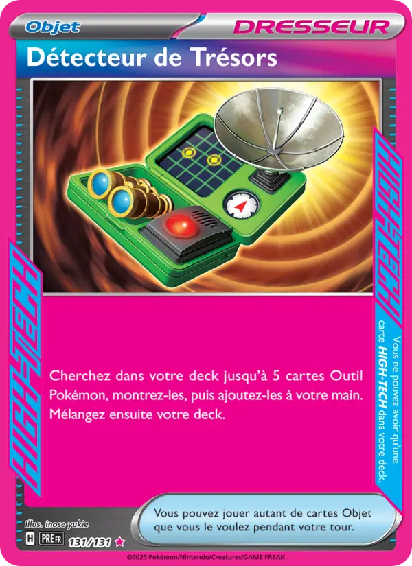Détecteur de Trésors – carte Pokémon TCG HIGH-TECG rare n°131