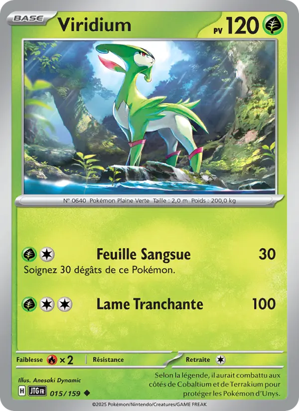 Viridium – carte Pokémon TCG Peu Commune n°015