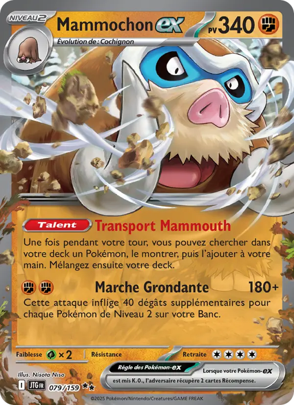 Mammochon-ex – carte Pokémon TCG Double rare n°079