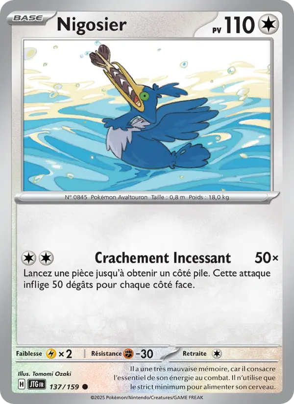 Nigosier – carte Pokémon TCG Commune n°137