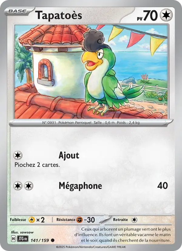 Tapatoès – carte Pokémon TCG Commune n°141