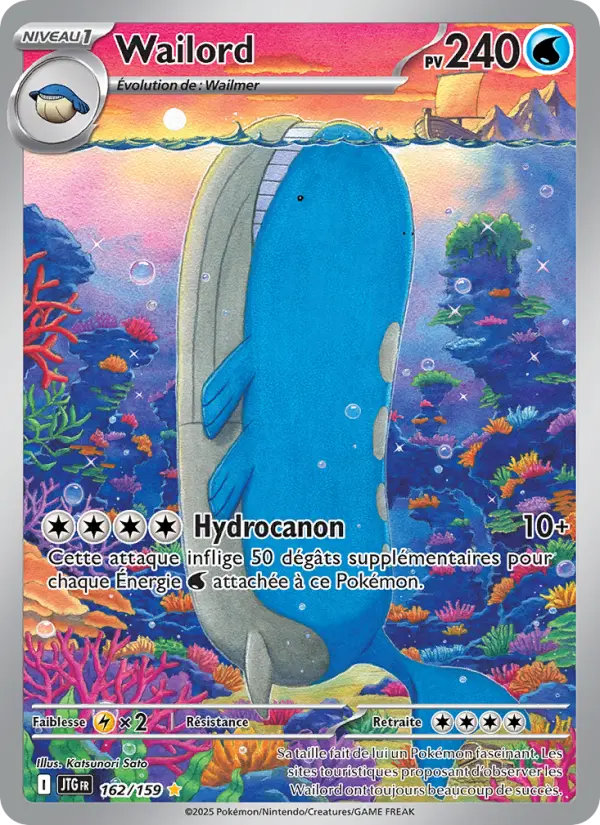Wailord – carte Pokémon TCG Illustration rare n°162