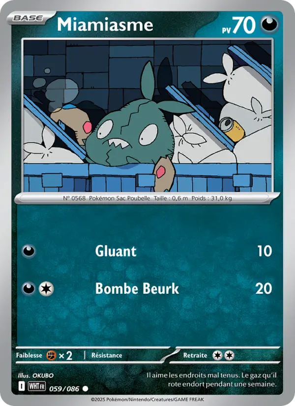 Miamiasme – carte Pokémon TCG Commune n°059
