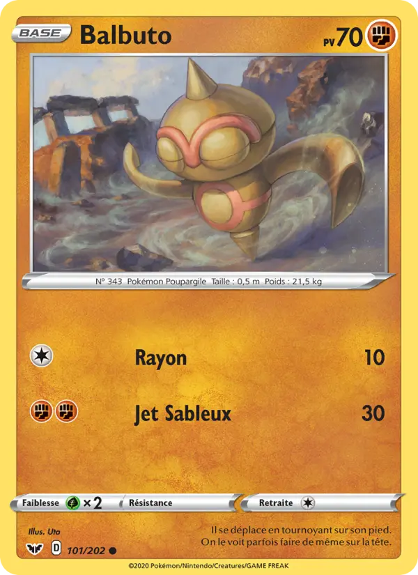 Balbuto – carte Pokémon TCG Commune n°101