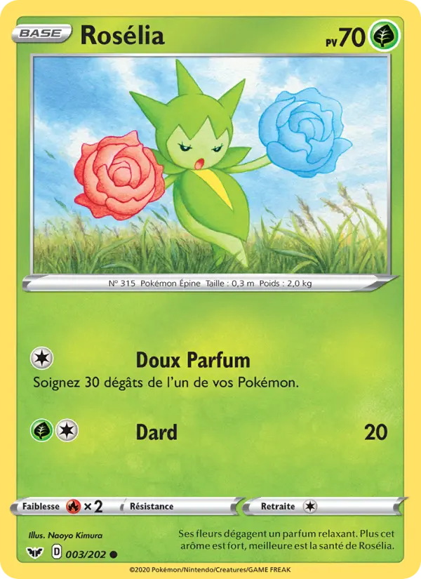 Rosélia – carte Pokémon TCG Commune n°3