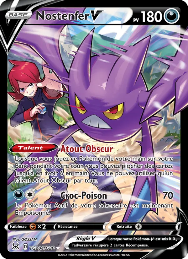 Nostenfer V – carte Pokémon TCG Ultra Rare n°TG20