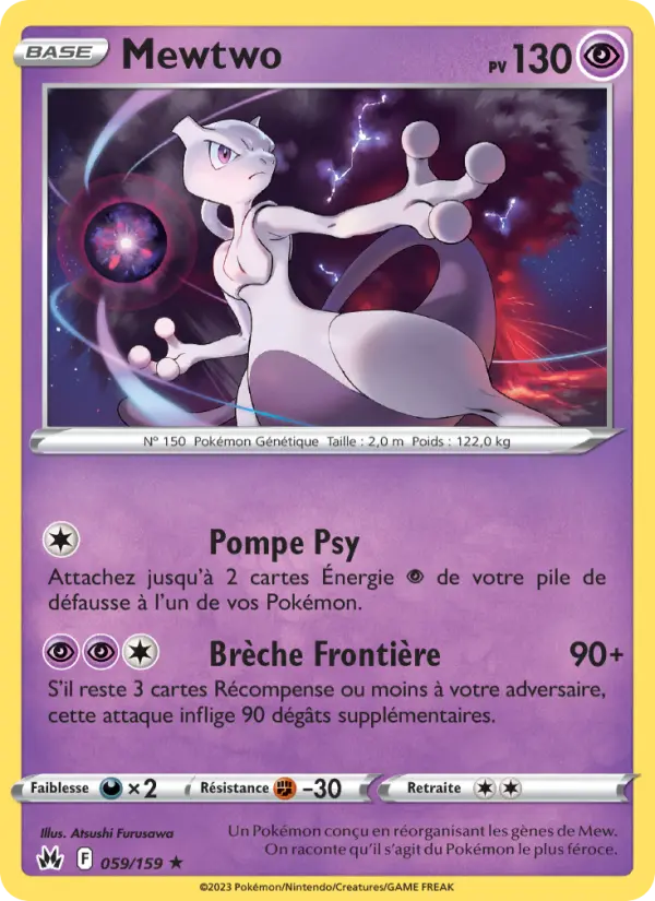 Mewtwo – carte Pokémon TCG Holo Rare n°059