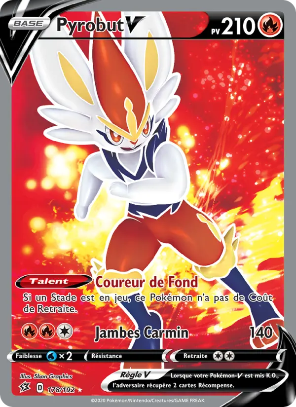 Pyrobut V – carte Pokémon TCG Ultra Rare n°178