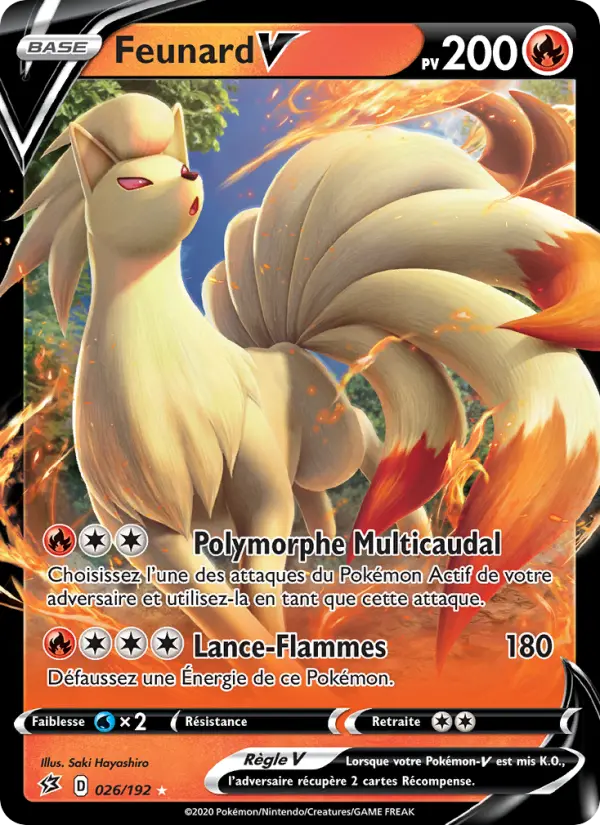 Feunard V – carte Pokémon TCG Holo Rare V n°26