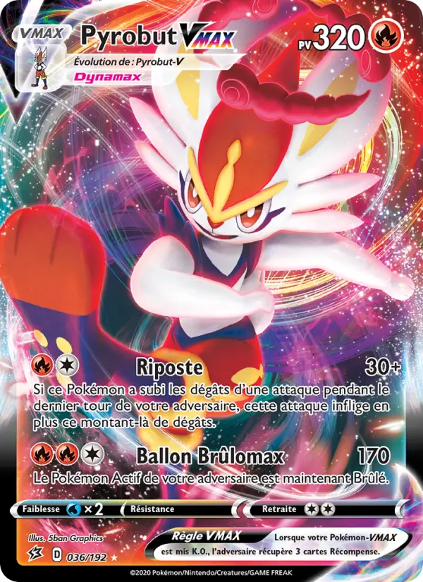 Pyrobut VMAX – carte Pokémon TCG Holo Rare VMAX n°36