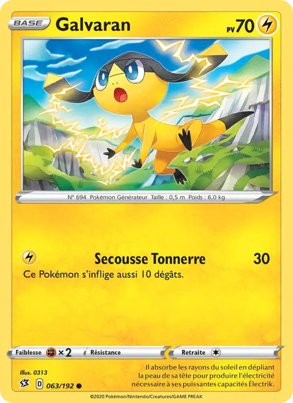 Galvaran – carte Pokémon TCG Commune n°63