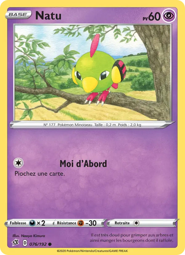 Natu – carte Pokémon TCG Commune n°76