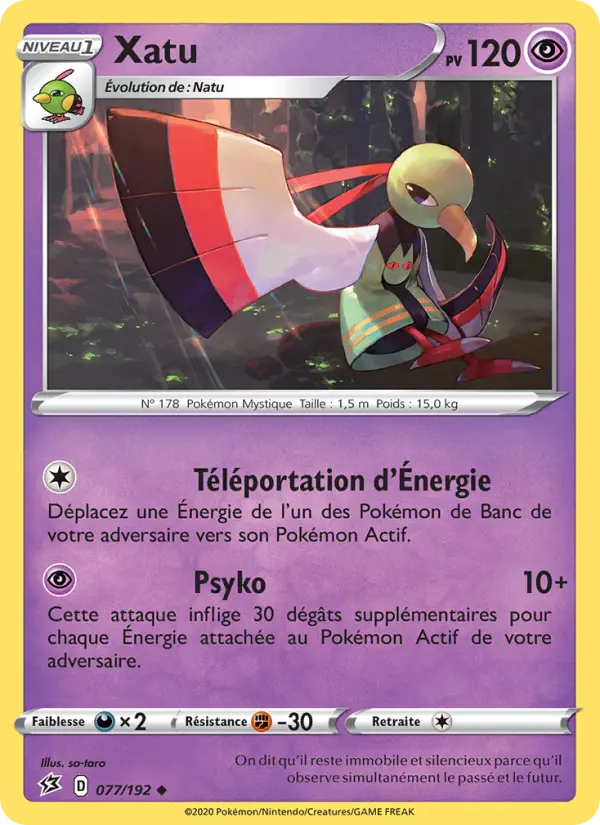Xatu – carte Pokémon TCG Peu Commune n°77
